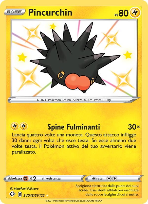 Pincurchin SV043 — Shining Fates (Italian Pokémon TCG card)