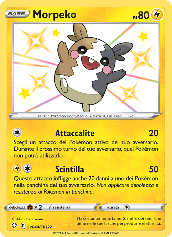 Morpeko SV044 — Shining Fates (Italian Pokémon TCG card)