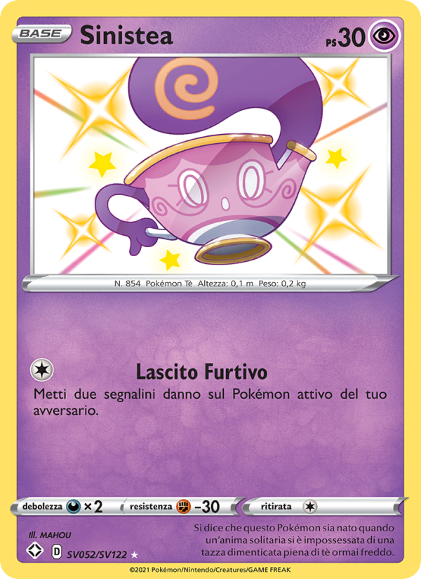Sinistea SV052 — Shining Fates (Italian Pokémon TCG card)