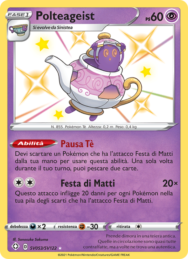 Polteageist SV053 — Shining Fates (Italian Pokémon TCG card)