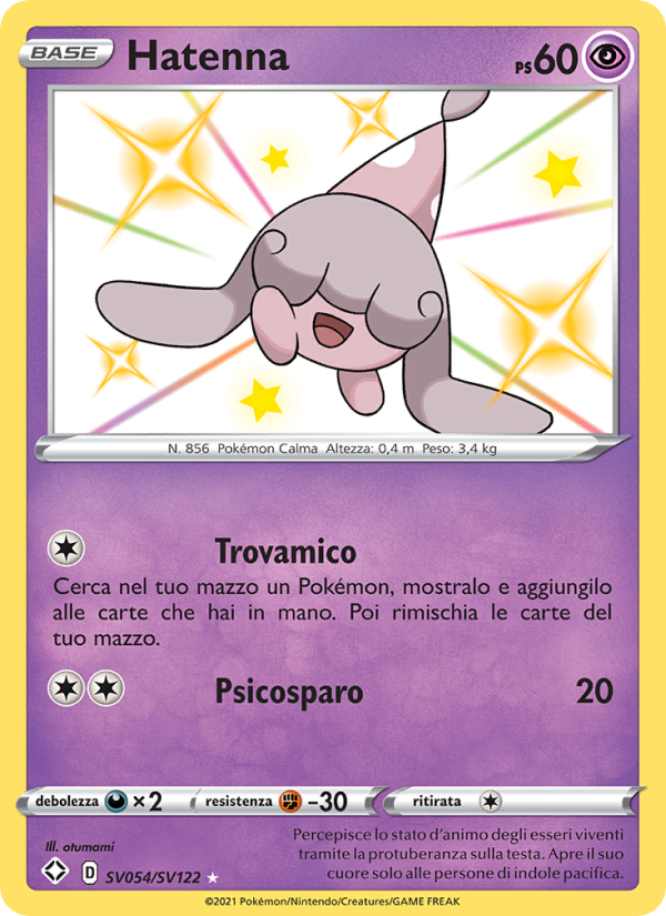 Hatenna SV054 — Shining Fates (Italian Pokémon TCG card)