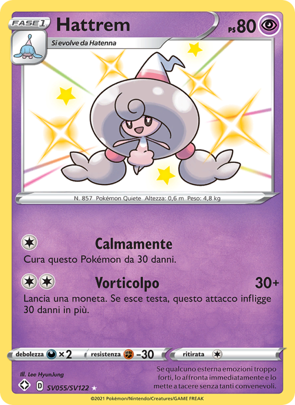 Hattrem SV055 — Shining Fates (Italian Pokémon TCG card)