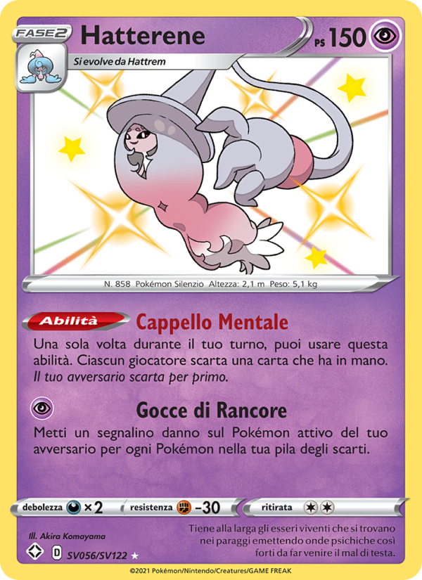 Hatterene SV056 — Shining Fates (Italian Pokémon TCG card)