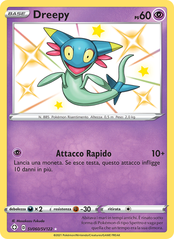 Dreepy SV060 — Shining Fates (Italian Pokémon TCG card)