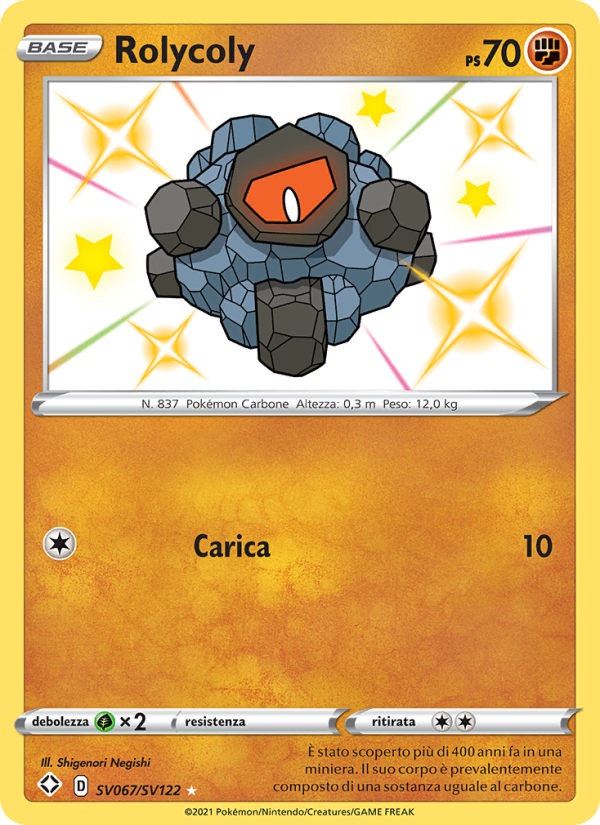 Rolycoly SV067 — Shining Fates (Italian Pokémon TCG card)