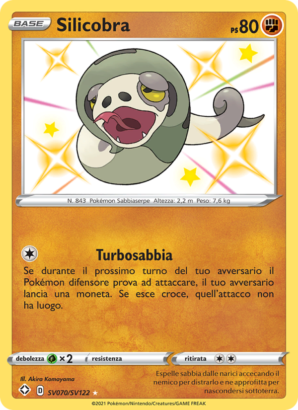 Silicobra SV070 — Shining Fates (Italian Pokémon TCG card)