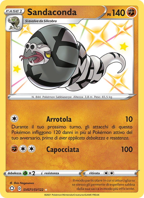Sandaconda SV071 — Shining Fates (Italian Pokémon TCG card)
