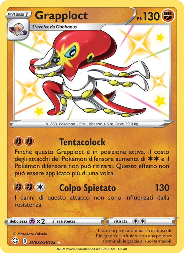 Grapploct SV073 — Shining Fates (Italian Pokémon TCG card)