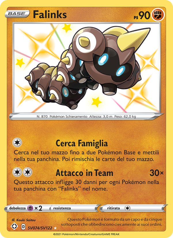 Falinks SV074 — Shining Fates (Italian Pokémon TCG card)