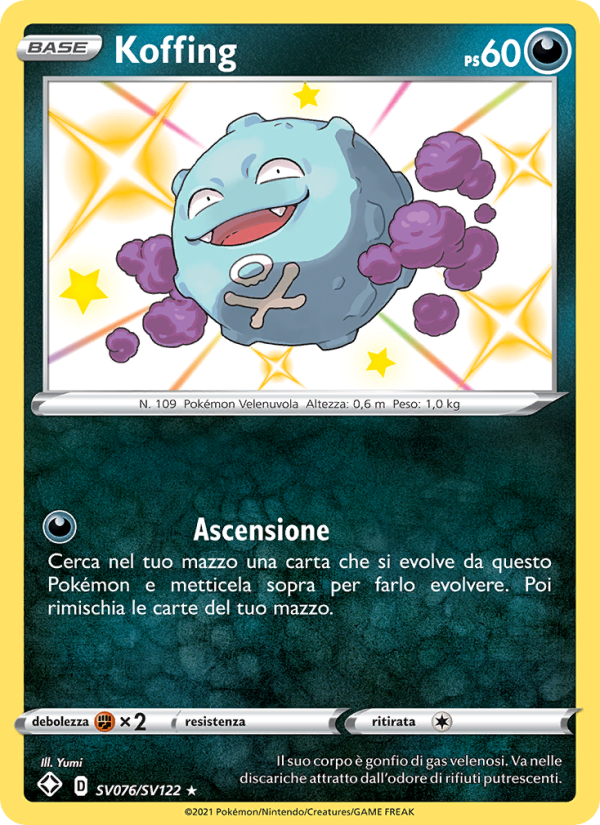 Koffing SV076 — Shining Fates (Italian Pokémon TCG card)
