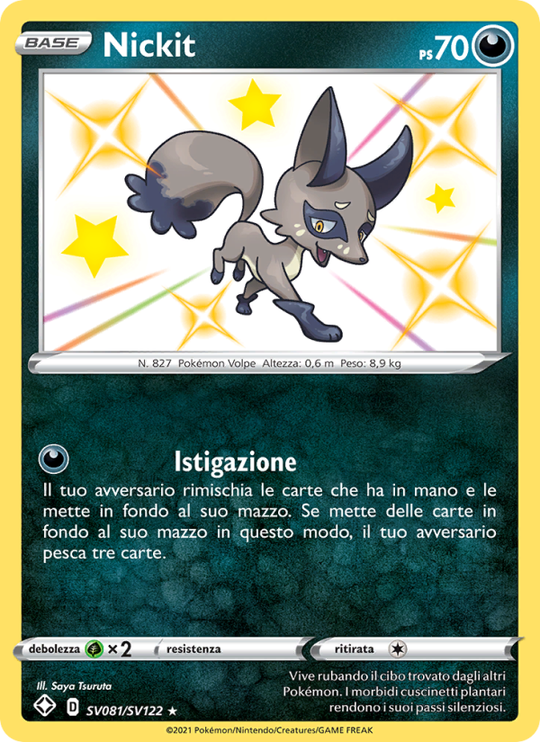 Nickit SV081 — Shining Fates (Italian Pokémon TCG card)