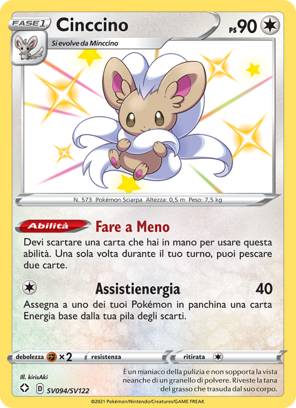Cinccino SV094 — Shining Fates (Italian Pokémon TCG card)