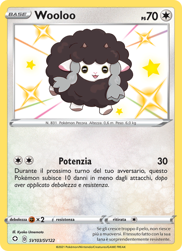Wooloo SV103 — Shining Fates (Italian Pokémon TCG card)