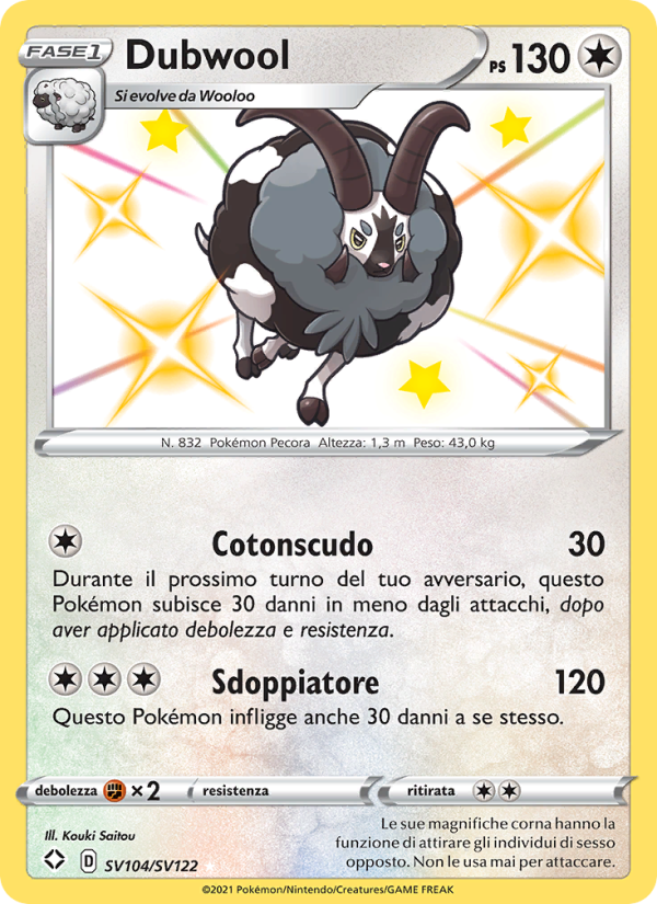 Dubwool SV104 — Shining Fates (Italian Pokémon TCG card)