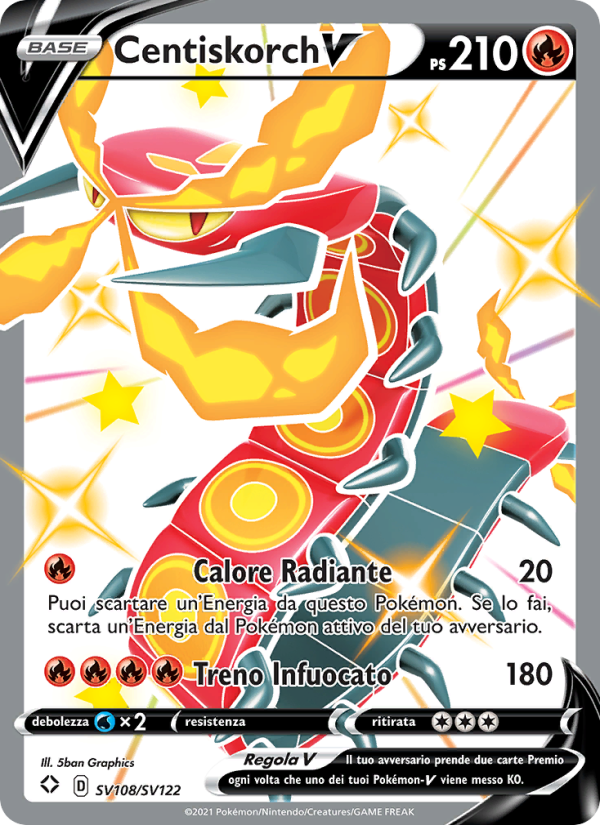 Centiskorch V SV108 — Shining Fates (Italian Pokémon TCG card)