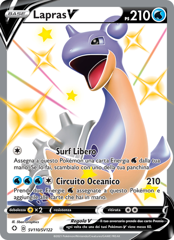Lapras V SV110 — Shining Fates (Italian Pokémon TCG card)