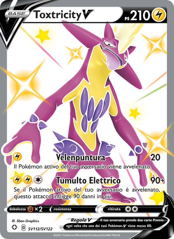 Toxtricity V SV112 — Shining Fates (Italian Pokémon TCG card)