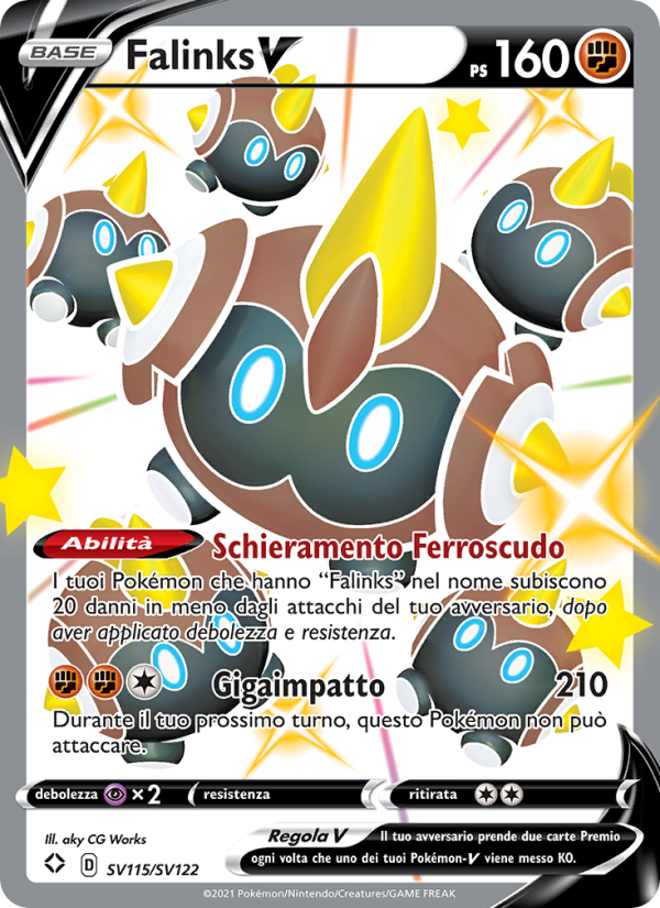 Falinks V SV115 — Shining Fates (Italian Pokémon TCG card)