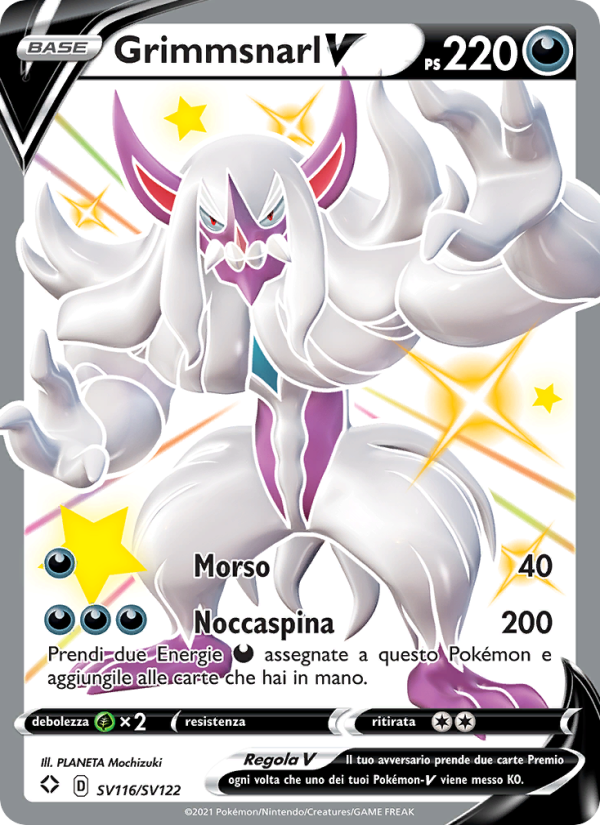 Grimmsnarl V SV116 — Shining Fates (Italian Pokémon TCG card)