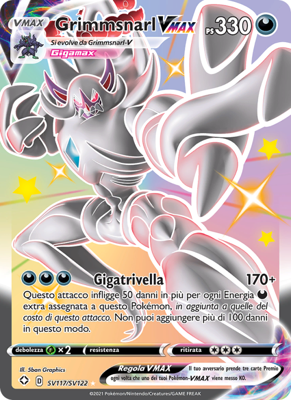 Grimmsnarl VMAX SV117 — Shining Fates (Italian Pokémon TCG card)