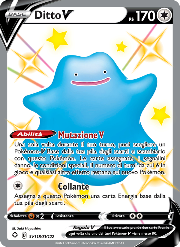 Ditto V SV118 — Shining Fates (Italian Pokémon TCG card)