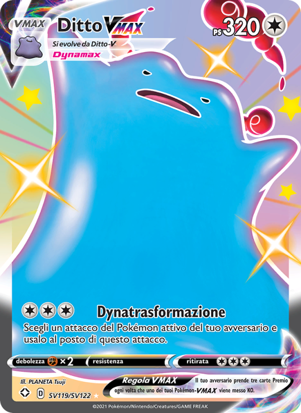 Ditto VMAX SV119 — Shining Fates (Italian Pokémon TCG card)