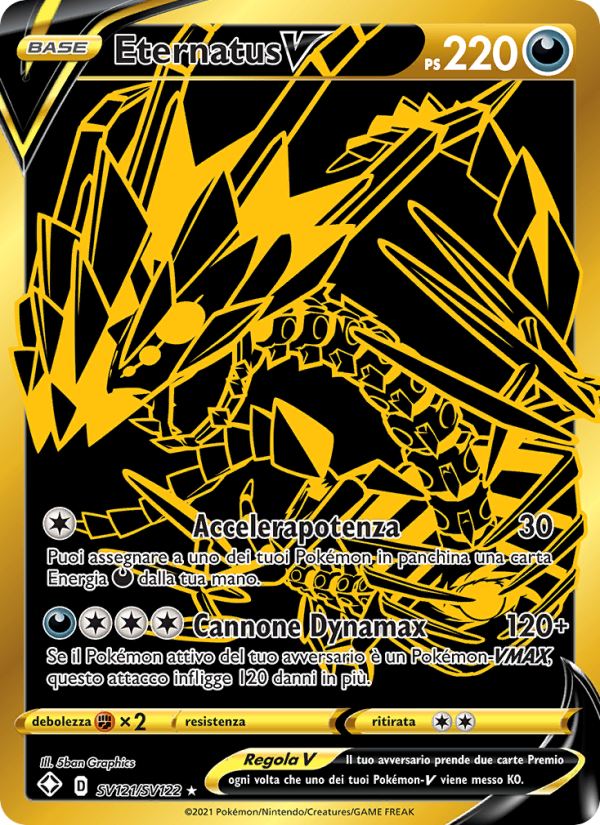 Eternatus V SV121 — Shining Fates (Italian Pokémon TCG card)
