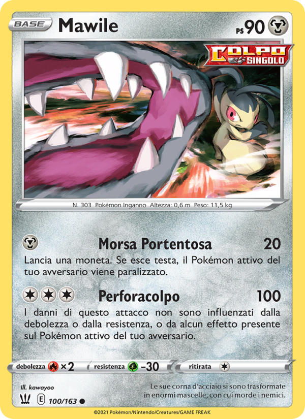 Mawile 100/183 — Battle Styles (Italian Pokémon TCG card)