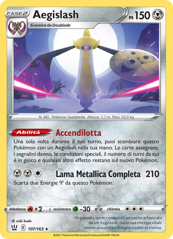 Aegislash 107/183 — Battle Styles (Italian Pokémon TCG card)