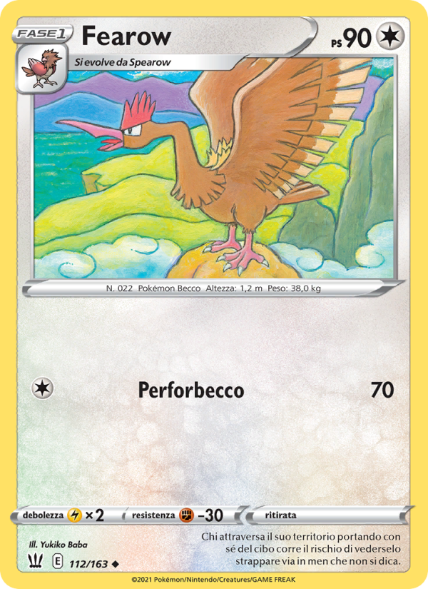 Fearow 112/183 — Battle Styles (Italian Pokémon TCG card)