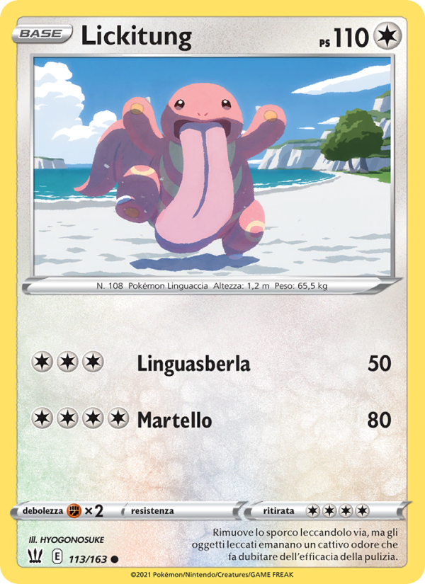 Lickitung 113/183 — Battle Styles (Italian Pokémon TCG card)