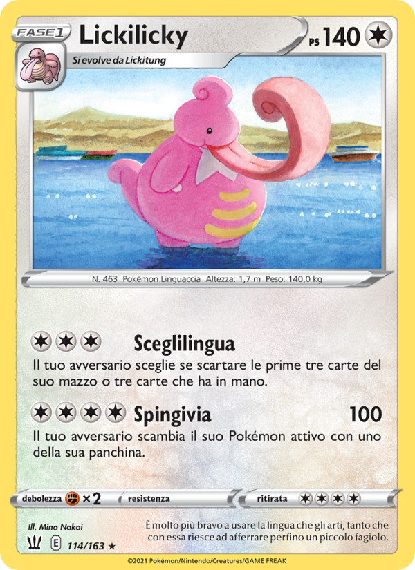 Lickilicky 114/183 — Battle Styles (Italian Pokémon TCG card)