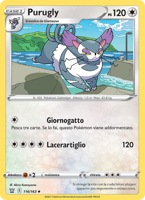 Purugly 116/183 — Battle Styles (Italian Pokémon TCG card)
