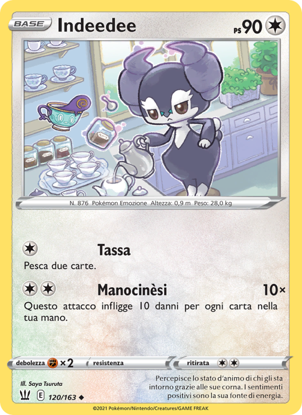 Indeedee 120/183 — Battle Styles (Italian Pokémon TCG card)