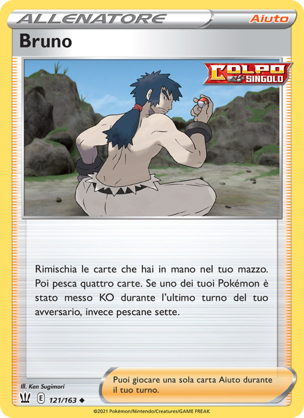 Bruno 121/183 — Battle Styles (Italian Pokémon TCG card)