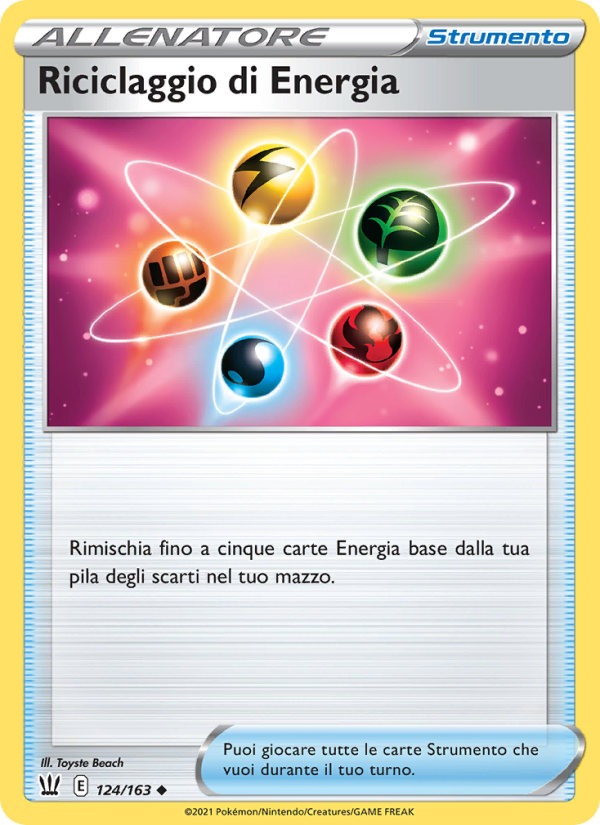 Riciclaggio di Energia 124/183 — Battle Styles (Italian Pokémon TCG card)