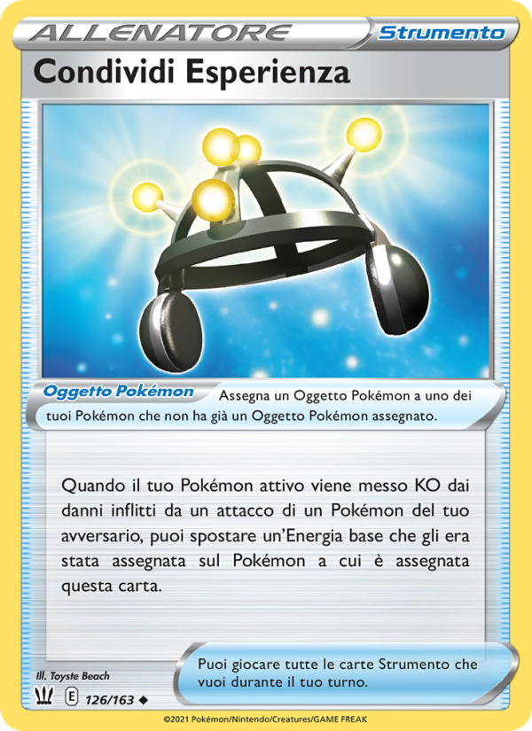 Condividi Esperienza 126/183 — Battle Styles (Italian Pokémon TCG card)