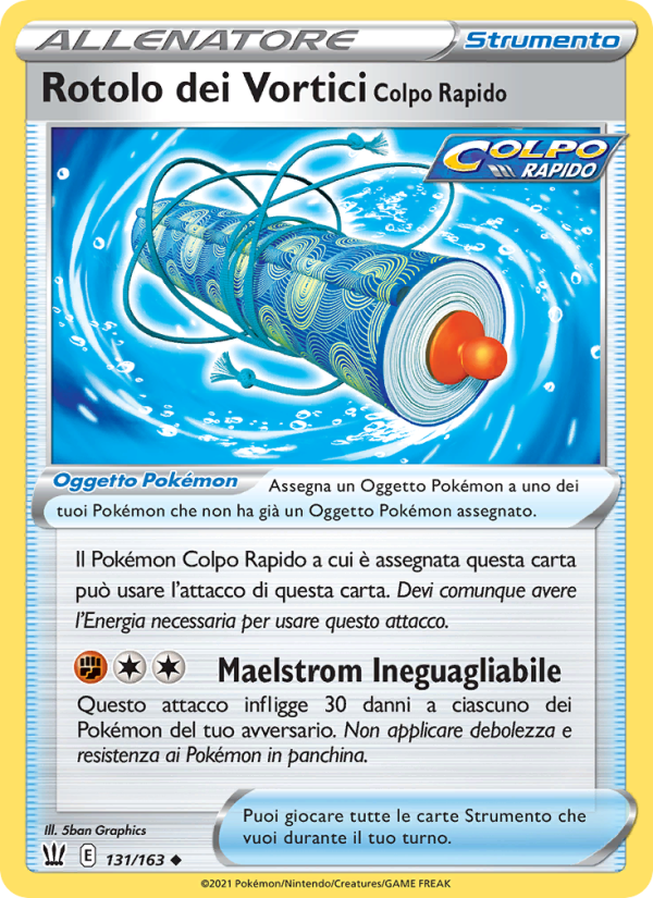 Rotolo dei Vortici Colpo Rapido 131/183 — Battle Styles (Italian Pokémon TCG card)