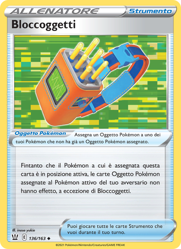 Bloccoggetti 136/183 — Battle Styles (Italian Pokémon TCG card)