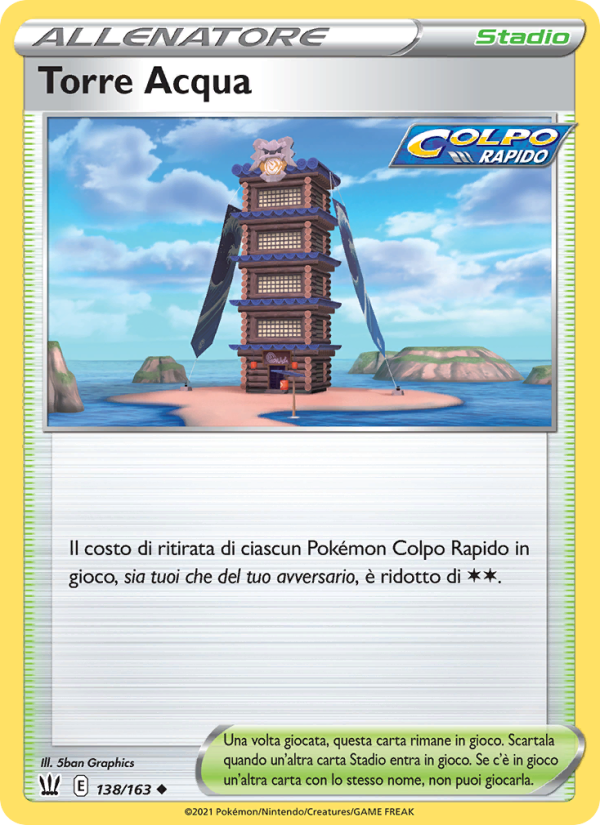 Torre Acqua 138/183 — Battle Styles (Italian Pokémon TCG card)