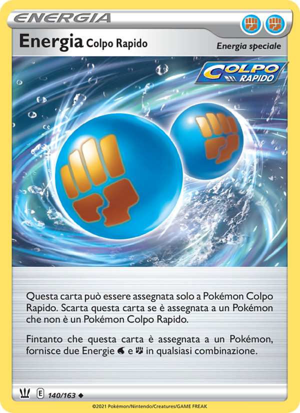 Energia Colpo Rapido 140/183 — Battle Styles (Italian Pokémon TCG card)