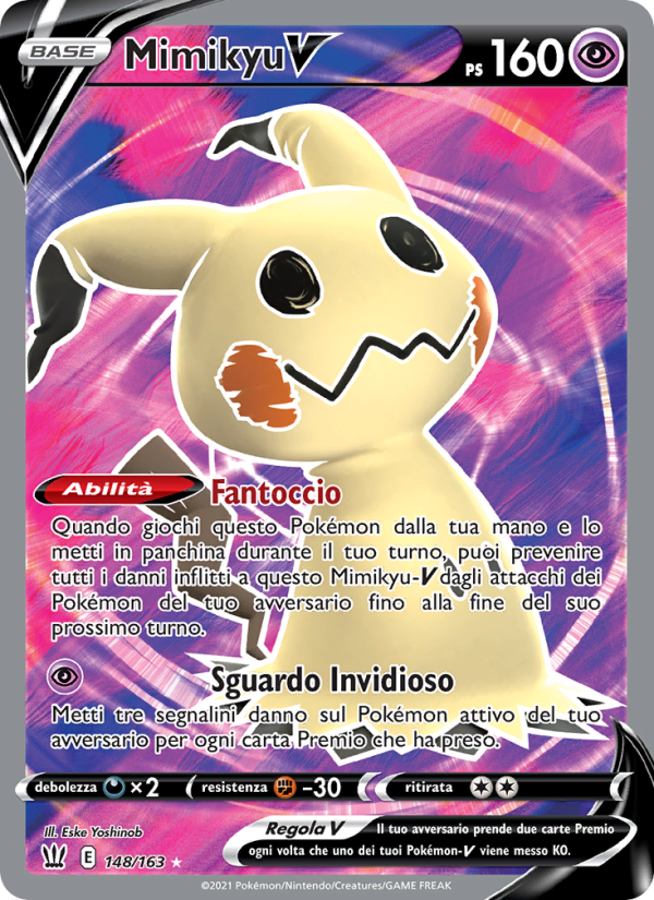 Mimikyu V 148/183 — Battle Styles (Italian Pokémon TCG card)