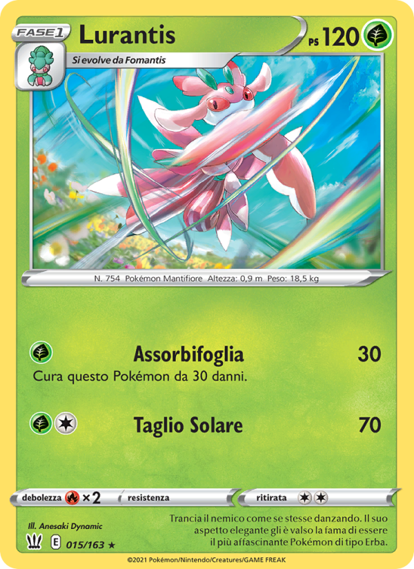 Lurantis 015/183 — Battle Styles (Italian Pokémon TCG card)