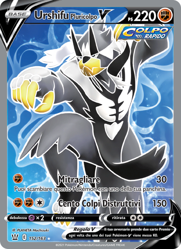 Urshifu Pluricolpo V 152/183 — Battle Styles (Italian Pokémon TCG card)