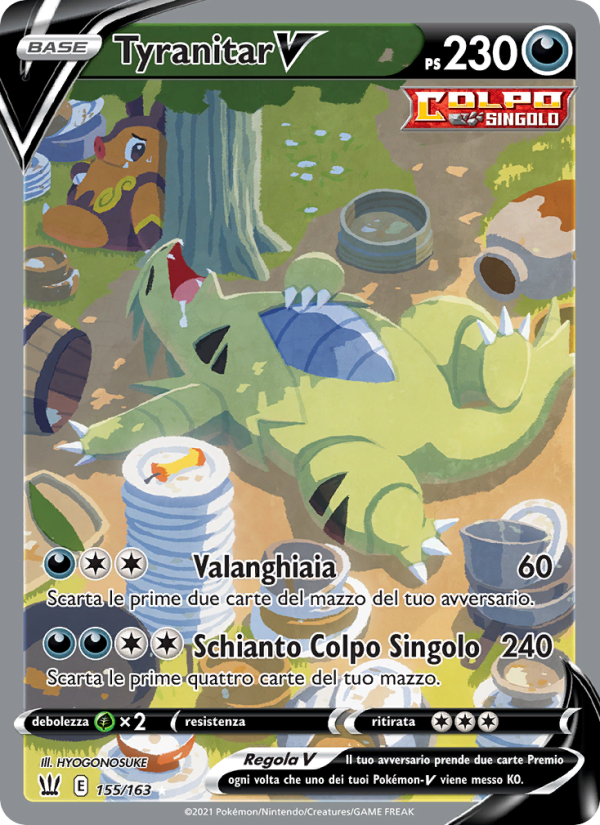 Tyranitar V 155/183 — Battle Styles (Italian Pokémon TCG card)