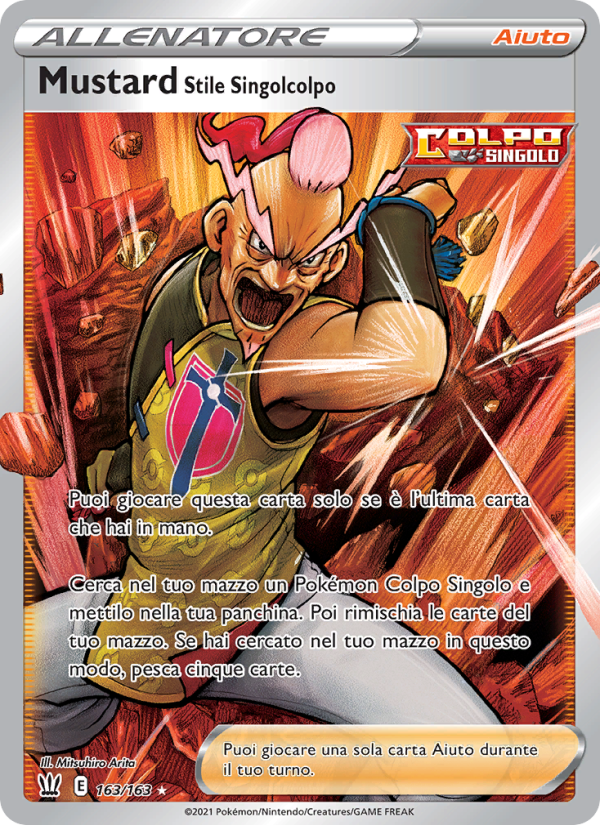 Mustard Stile Singolcolpo 163/183 — Battle Styles (Italian Pokémon TCG card)