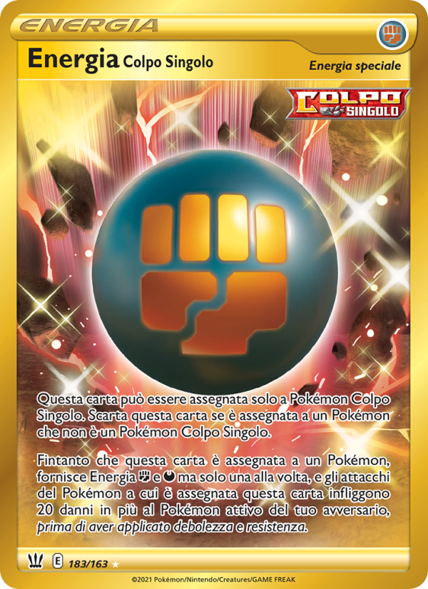Energia Colpo Singolo 183/183 — Battle Styles (Italian Pokémon TCG card)