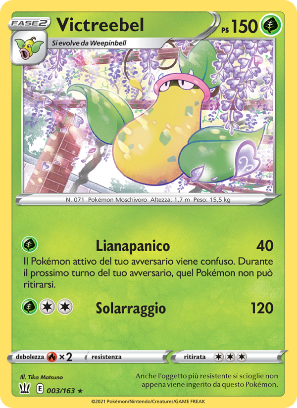 Victreebel 003/183 — Battle Styles (Italian Pokémon TCG card)