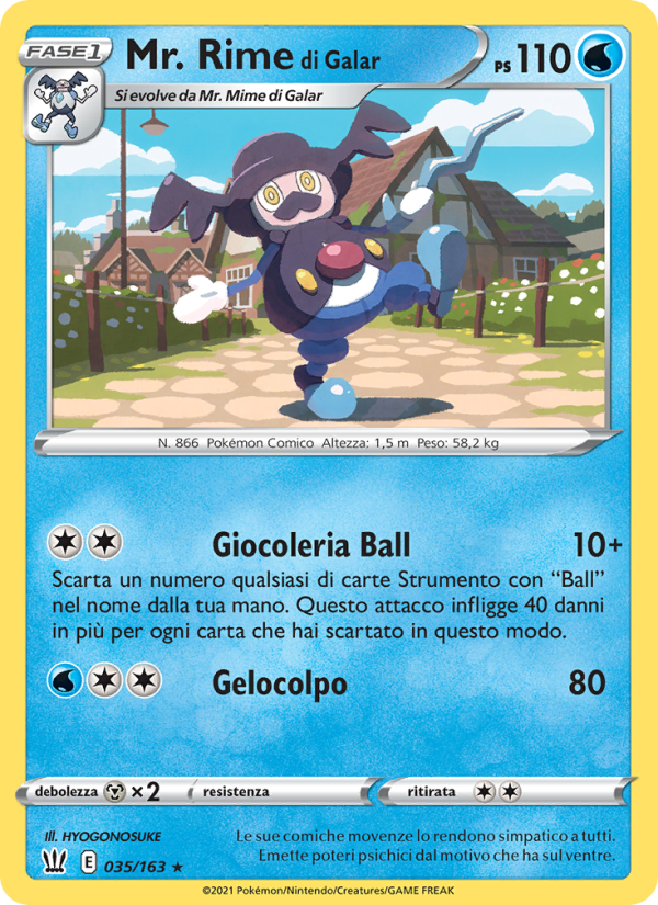 Mr. Rime di Galar 035/183 — Battle Styles (Italian Pokémon TCG card)