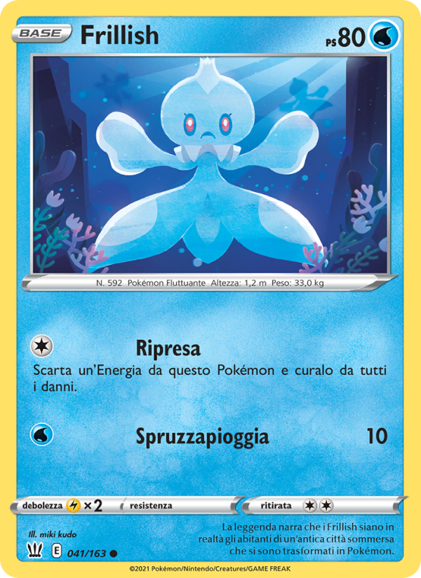 Frillish 041/183 — Battle Styles (Italian Pokémon TCG card)